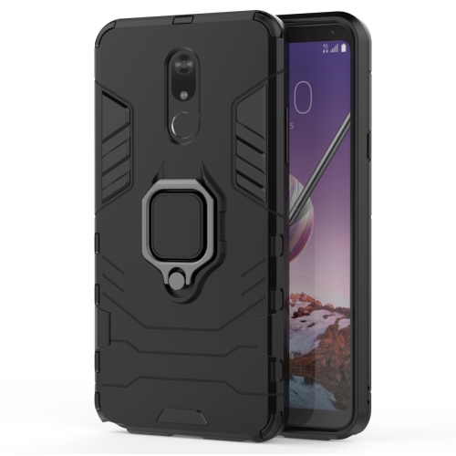 

PC + TPU Shockproof Protective Case for LG Q Stylo 5, with Magnetic Ring Holder (Black)