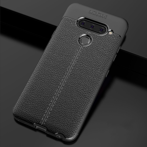 

Litchi Texture TPU Shockproof Case for LG V40 ThinQ(Black)