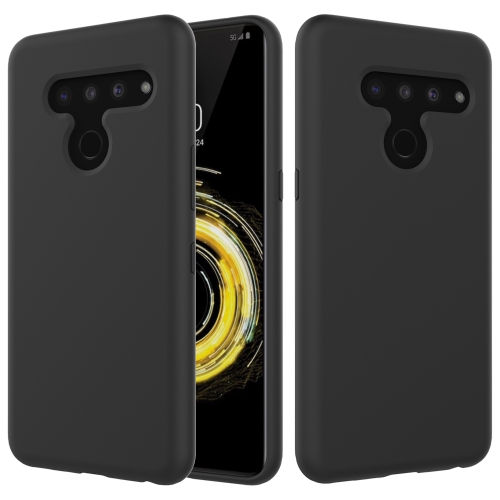 

Solid Color Liquid Silicone Dropproof Protective Case for LG V50 ThinQ (Black)