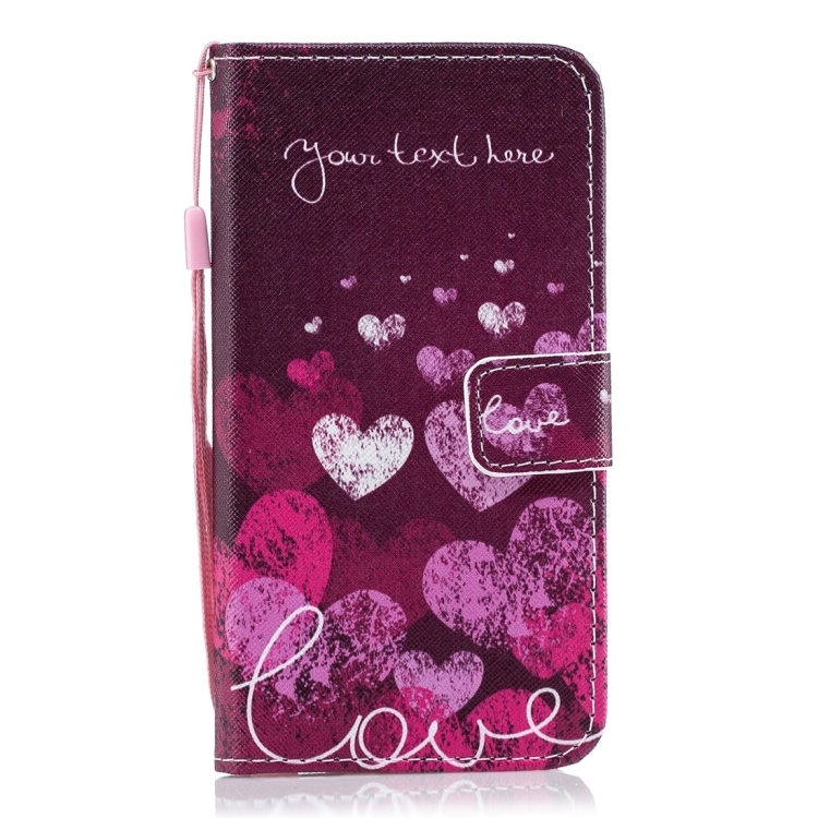 

Letter Heart Pattern Horizontal Flip Leather Case for LG V40 ThinQ, with Holder & Card Slots & Wallet