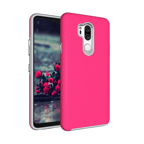 

Anti-slip Armor Texture TPU + PC Case for LG G7 ThinQ(Rose Red)