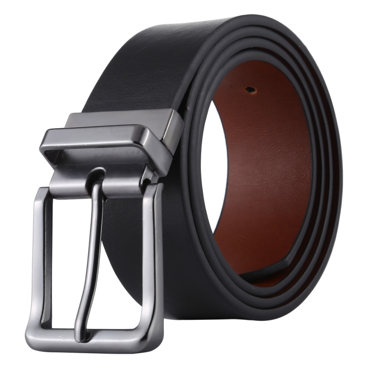 

Fashion Alloy Pin Buckle Casual Men PU Belts Clothes Accessories, Width: 3.3cm, Length: 108cm(Black)