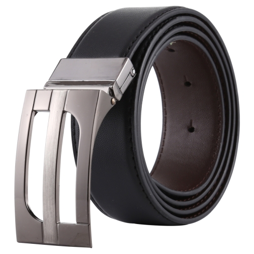 

Fashion Alloy Pin Buckle Casual Men PU Belts Clothes Accessories, Width: 3.3cm, Length: 108cm(Black)