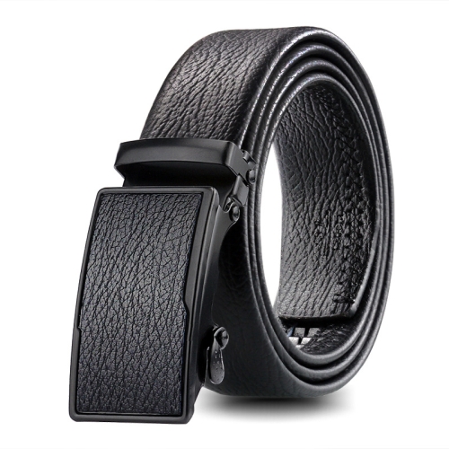 

Dandali GD825 Black Bark Texture Overpass Men Edge Wrapping Leather Belt Waistband, Size: 120cm