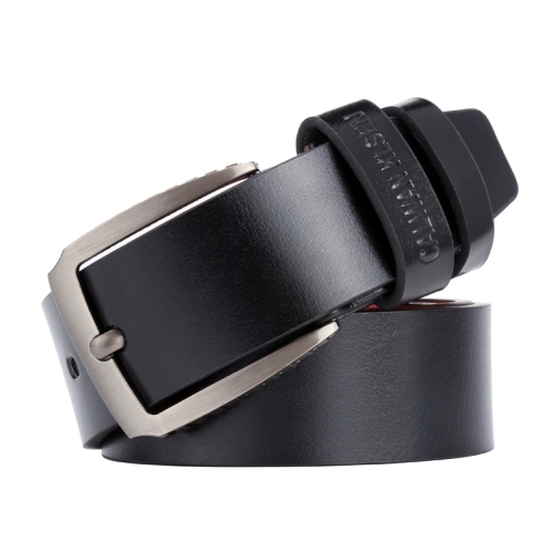 

Dandali L8023 Men Casual Antique Pin Buckle Leather Belt Waistband, Length: 110-125cm (Black)