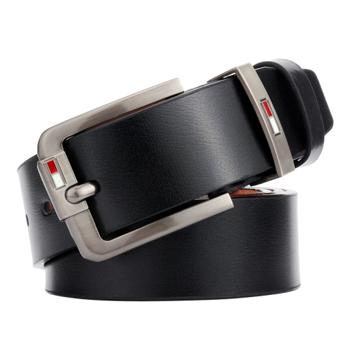 

Dandali L8036 Men Casual Antique Pin Buckle Leather Belt Waistband, Length: 115cm (Black)