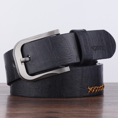 

Dandali XX823 Men Retro Pin Buckle Leather Belt Waistband, Length: 110cm (Black)