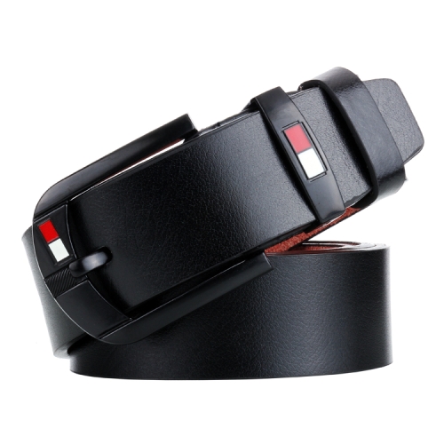 

Dandali L8033 Men Retro Casual Antique Pin Buckle Leather Belt Waistband, Size: 110-125cm (Black)