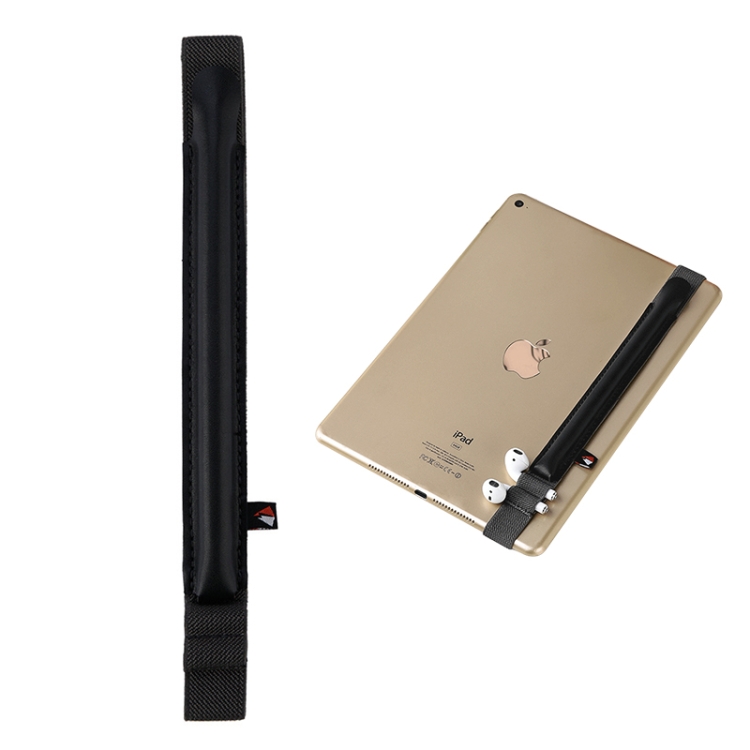 

BS5R Stylus Pen PU Leather Protective Cover for Apple Pencil 1 / 2, with Charging Head Storage Bag(Black)