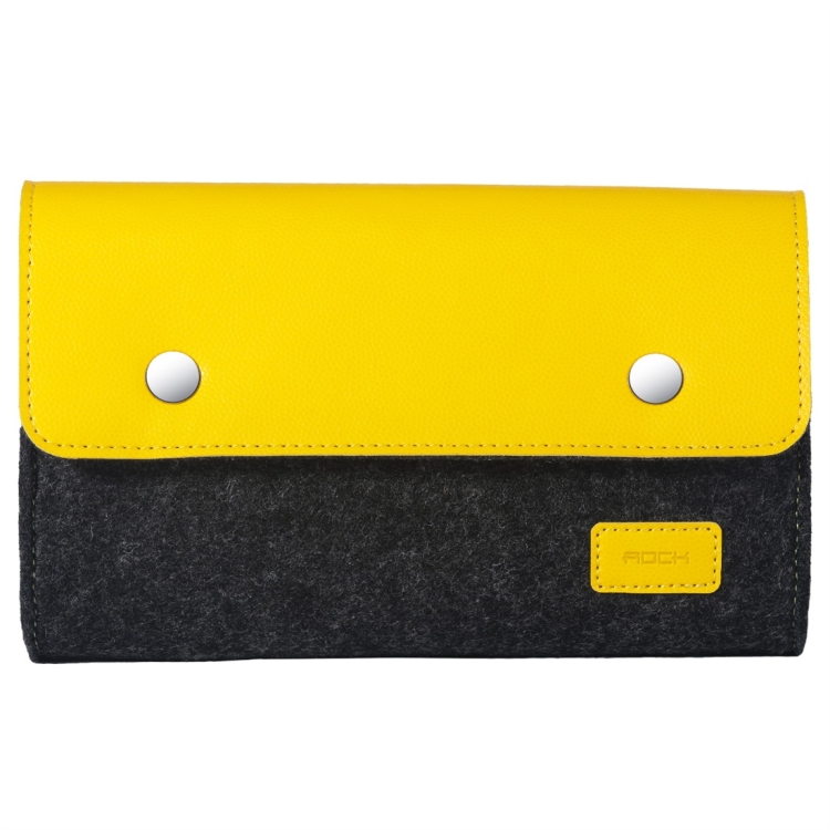 

ROCK Shockproof Wool Felt Protective Storage Shell Bag Soft Sleeve, Size: 18x11.5x5cm (Black Yellow)