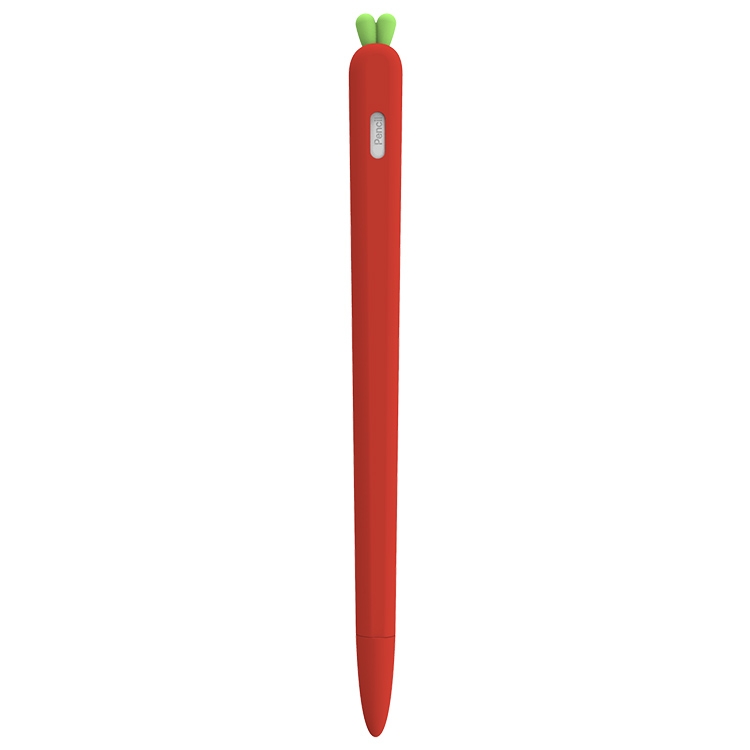 

LOVE MEI For Apple Pencil 2 Carrot Shape Stylus Pen Silicone Protective Case Cover(Red)