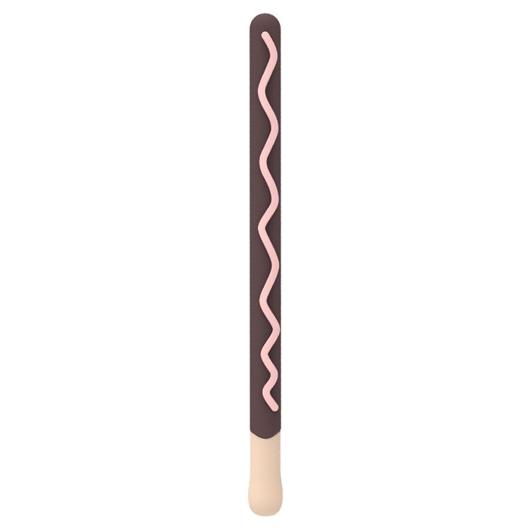 

LOVE MEI For Apple Pencil 2 Stripe Design Stylus Pen Silicone Protective Case Cover (Black)