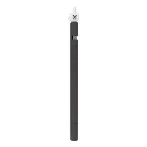 

LOVE MEI For Apple Pencil 1 Middle Finger Shape Stylus Pen Silicone Protective Case Cover (Black)