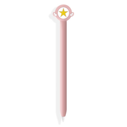 

Cute Cartoon Silicone Protective Cover for Apple Pencil(Five-pointed Star Pink)