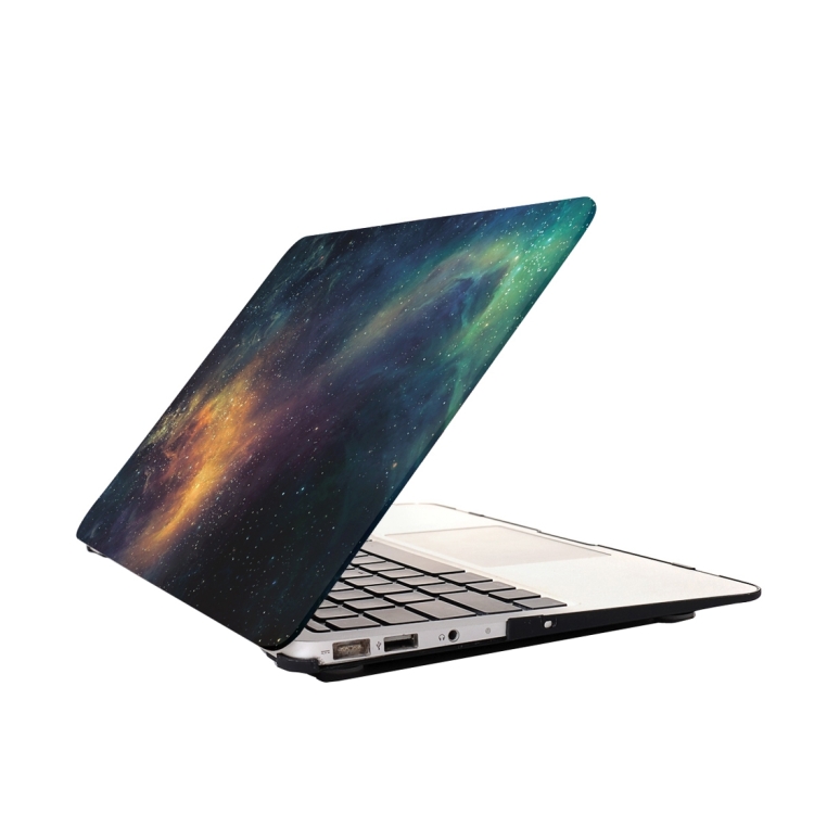

For Macbook Air 13.3 inch Starry Sky Patterns Apple Laptop Water Decals PC Protective Case(Green)