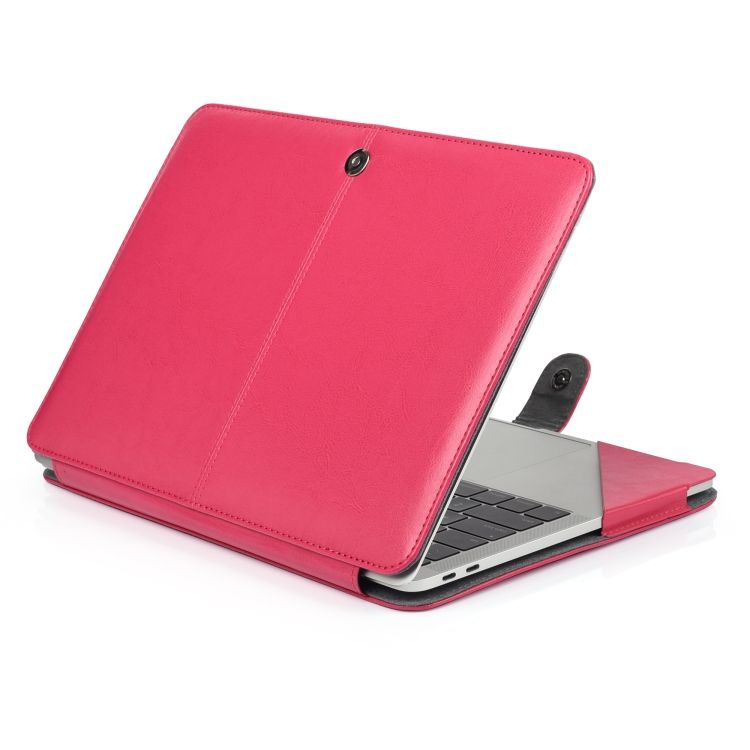 

Crazy Horse Texture Horizontal Flip Leather Case for MacBook Air 13.3 inch A1932 (2018) (Magenta)