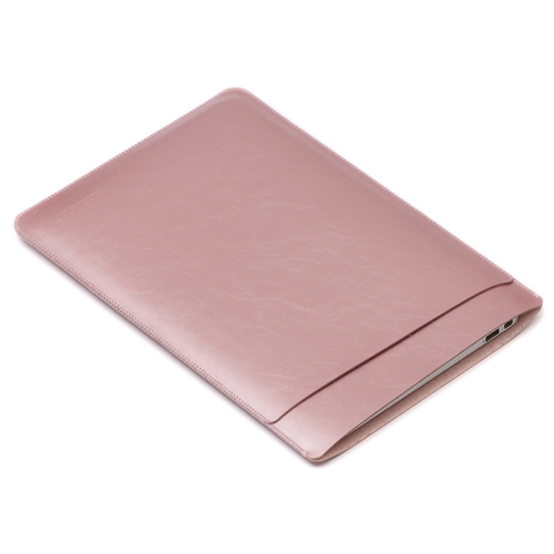 

Laptop PU Leather Double Inner Bag for MacBook Pro 15.4 inch A1707 (2016 - 2017)(Rose Gold)