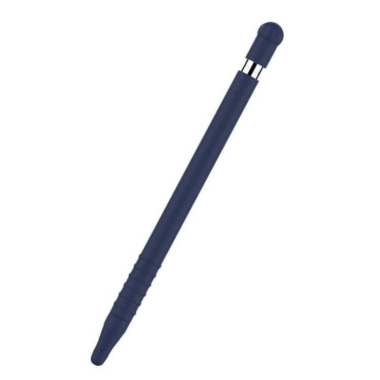 

Anti-lost Cap Touch Screen Silicone Protective Cover for Apple Pencil 1(Dark Blue)