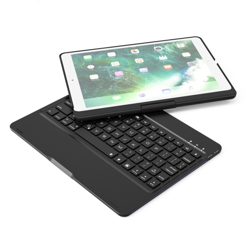 

F360 For iPad Pro 10.5 inch & iPad Air 10.5 inch Rotatable Colorful Backlight Laptop Version Aluminum Alloy Bluetooth Keyboard Protective Cover (Black)