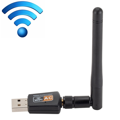 

600Mbps 2.4GHz + 5Hz AC Dual Band USB WIFI Adapter with Antenna
