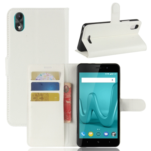 

For Wiko Lenny4 Plus Litchi Texture Horizontal Flip Leather Case with Holder & Wallet & Card Slots (White)