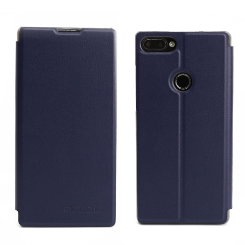 

OCUBE for Vernee Mix 2 Spring Texture Horizontal Flip Leather Case with Holder (Dark Blue)