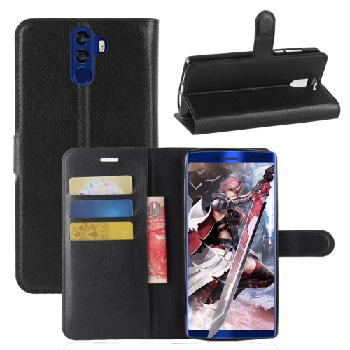 

For DOOGEE BL12000 / BL12000 Pro Litchi Texture Horizontal Flip Leather Case with Holder & Card Slots & Wallet(Black)