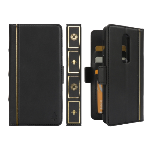 

Bible Style Business Horizontal Flip Leather Case for OnePlus 6, with Card Slots & Photo Frame & Holder & Wallet (Black)