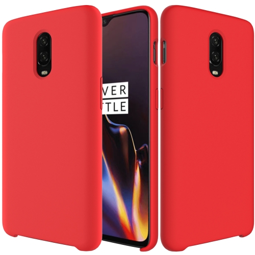 

Solid Color Liquid Silicone Dropproof Protective Case for One Plus 6T (Red)