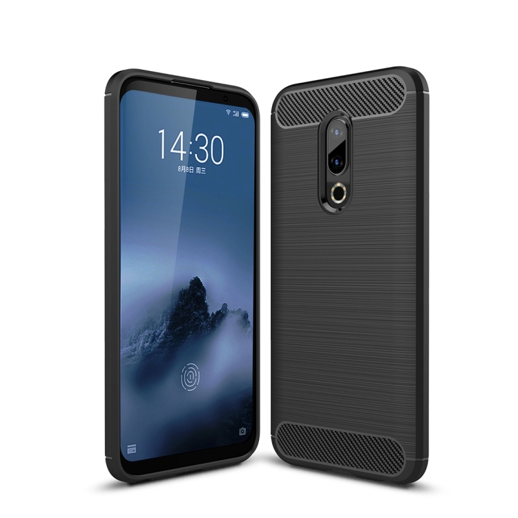 

Brushed Texture Carbon Fiber Shockproof TPU Case for Meizu 16 (Black)