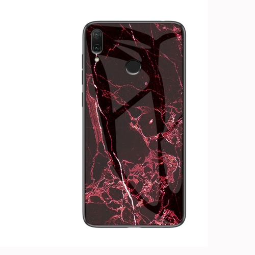 

Marble Glass Protective Case for Meizu Meilan Note 9(Red)