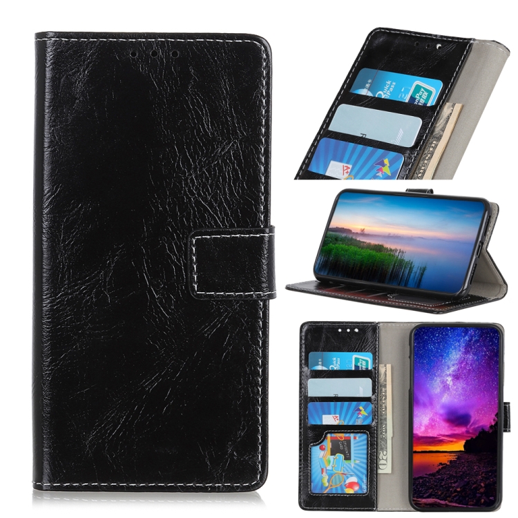 

Magnetic Retro Crazy Horse Texture Horizontal Flip Leather Case for Wiko VIEW 3, with Holder & Card Slots & Wallet (Black)