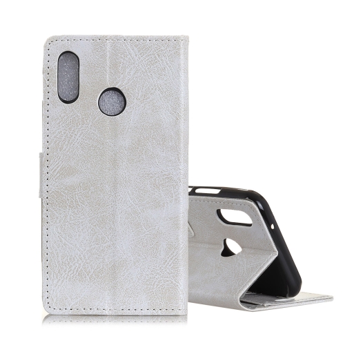 

CUBOT Retro Crazy Horse Texture Horizontal Flip Leather Case for CUBOT X19, with Holder & Card Slots & Photo Frame (White)
