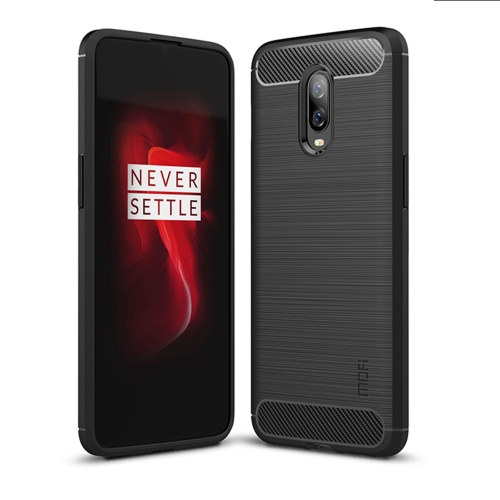 

MOFI Brushed Texture Carbon Fiber TPU Case for OnePlus 6T (Black)