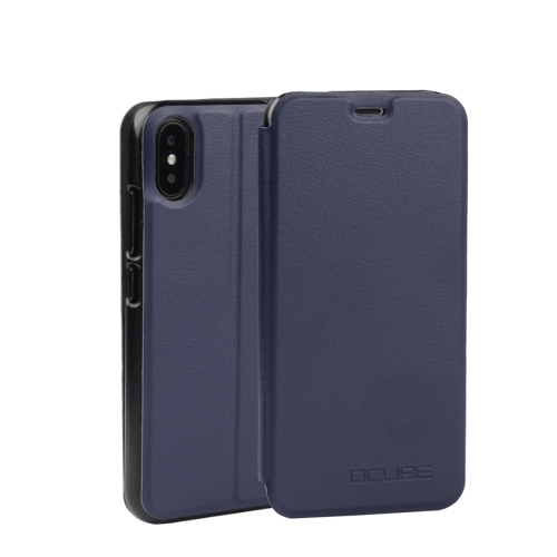 

OCUBE Spring Texture Horizontal Flip Leather Case for Blackview A30, with Holder(Blue)