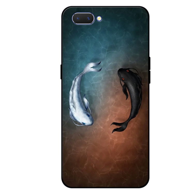 

Black and White Pisces Colored Drawing Pattern Silicone Case for OPPO AX5