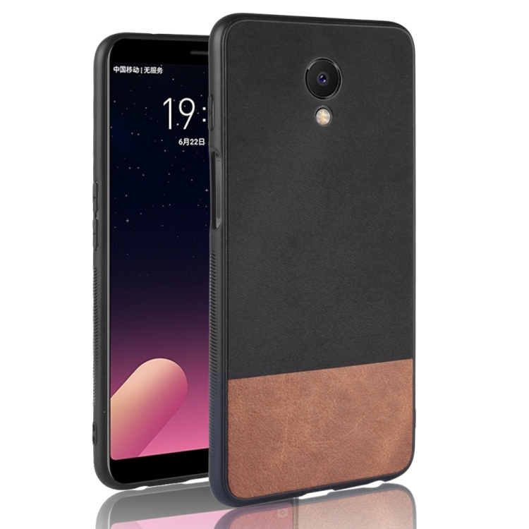 

Shockproof Color Matching Denim PC + PU + TPU Case for Meizu M6s (Black)
