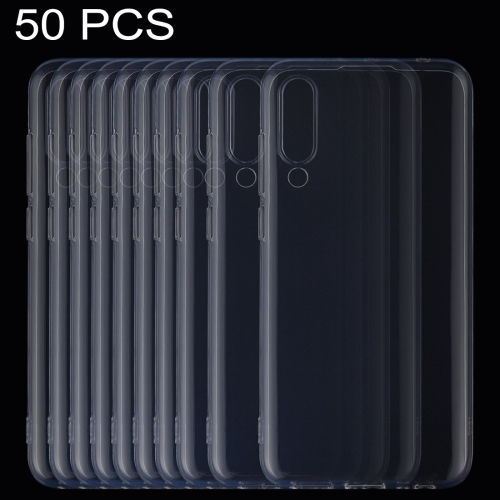 

50 PCS 0.75mm Ultrathin Transparent TPU Soft Protective Case for Meizu 16Xs