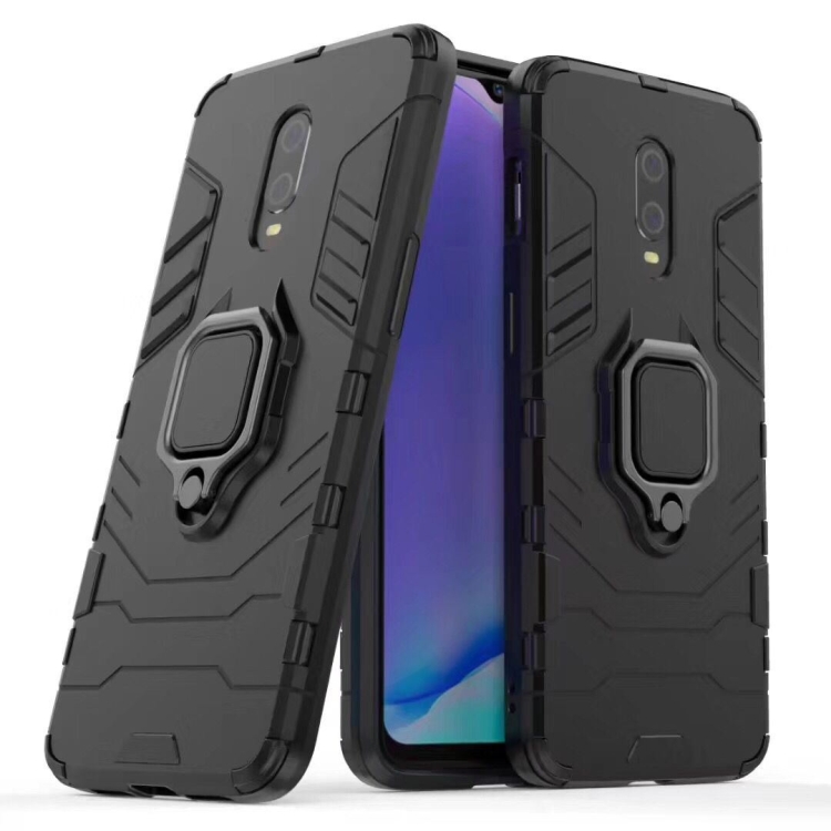 

PC + TPU Shockproof Protective Case with Magnetic Ring Holder for OnePlus 7 (Black)