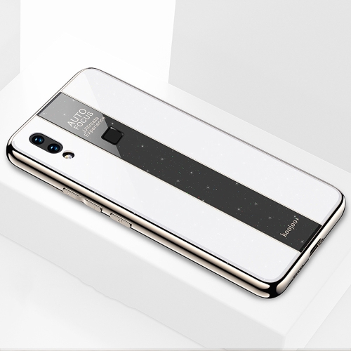 

Electroplated Mirror Glass Case for Vivo V11i (White)
