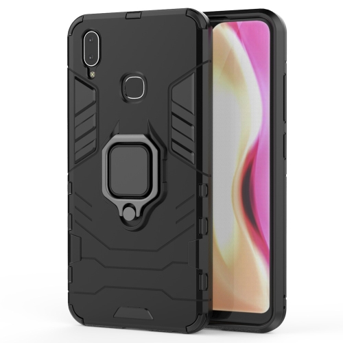 

PC + TPU Shockproof Protective Case with Magnetic Ring Holder for Vivo Y95 (Black)