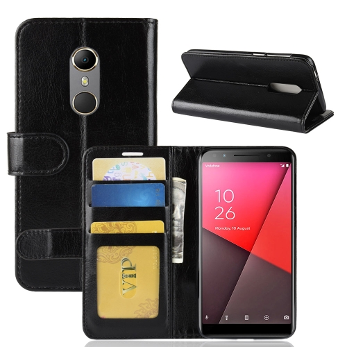 

Crazy Horse Texture Horizontal Flip Leather Case for Vodafone Smart N9, with Wallet & Holder & Card Slots (Black)