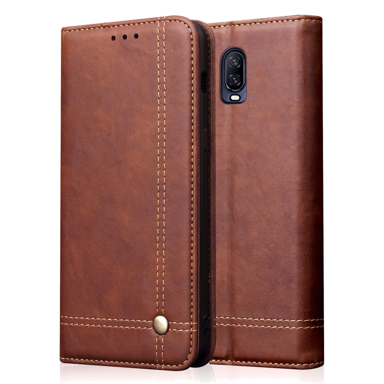 

Casual Style Retro Crazy Horse Texture Horizontal Flip Leather Case for OnePlus 6T, with Card Slots & Holder & Wallet (Khaki)