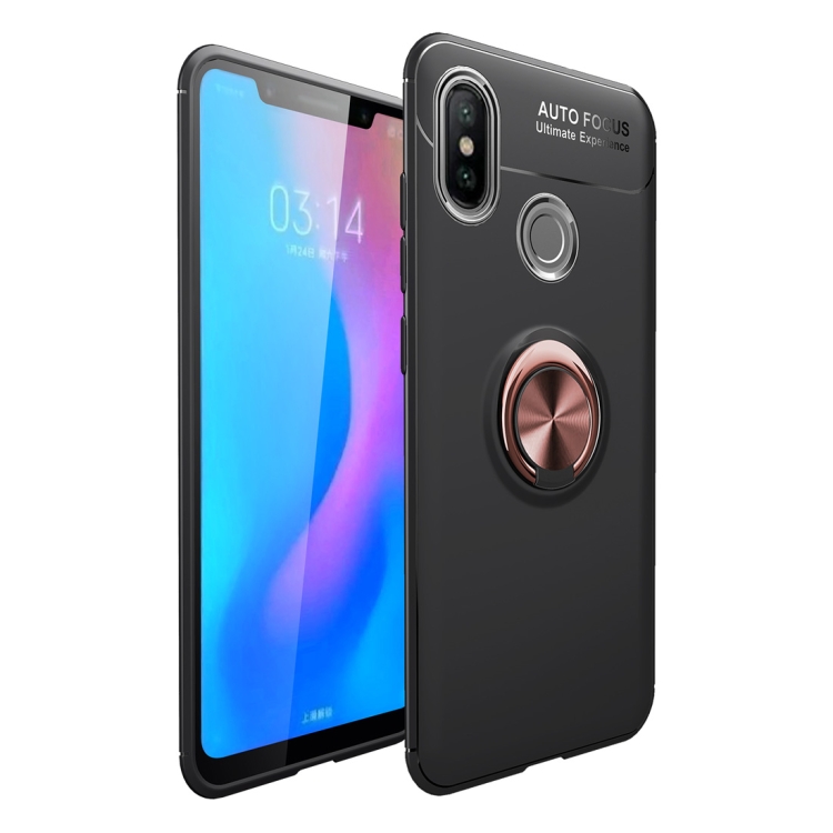 

Shockproof TPU Case for Vivo Y91, with Holder (Black Gold)
