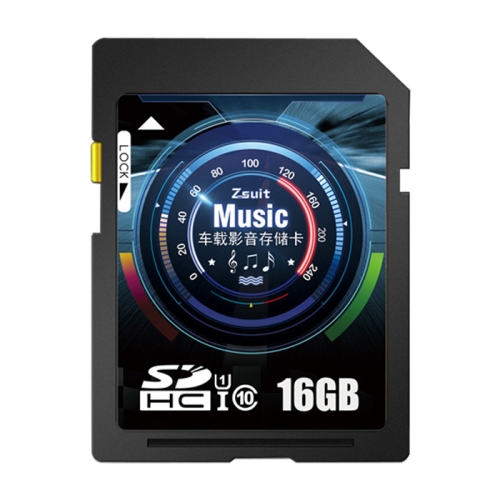 

Zsuit 16GB High Speed Class10 Car Audio and Video SD Memory Card