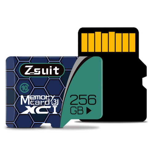 

Zsuit 256GB High Speed Class10 Silver Grey TF(Micro SD) Memory Card