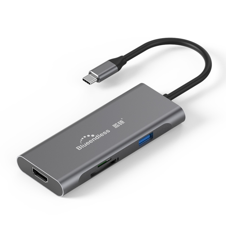 

Blueendless 7 In 1 Multi-function Type-C / USB-C HUB Expansion Dock