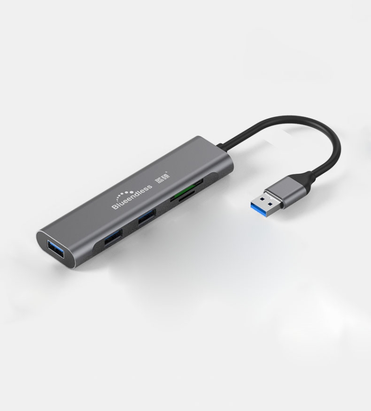 

Blueendless 5 In 1 Multi-function USB to 3 x USB 3.0 + SD Card + TF Card HUB Expansion Dock