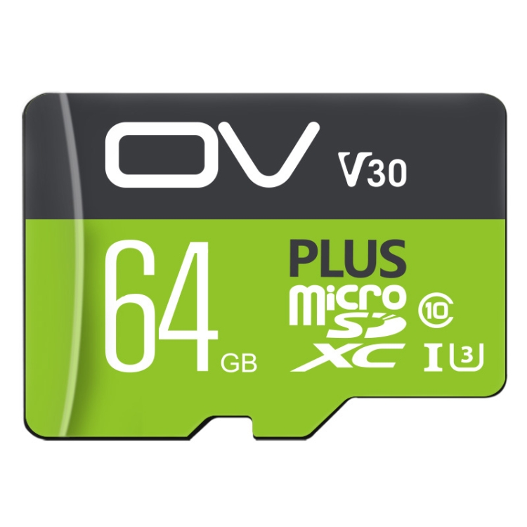 

OV 64GB V30 Plus Black-green High Speed Class 10 TF (Micro SD) Memory Card