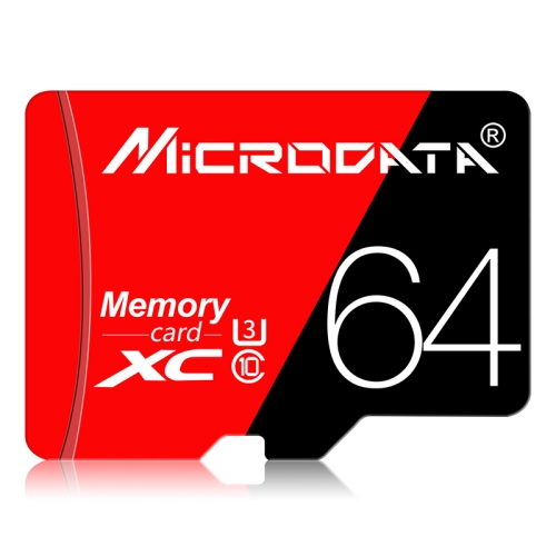 

MICRODATA 64GB High Speed U1 Red and Black TF(Micro SD) Memory Card